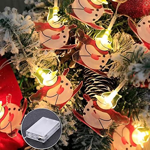 LED божиќна светлина жица Електроплетирана топка starвезда Снежен човек декоративна боја светлосна жица за одмор, роденденска свадба