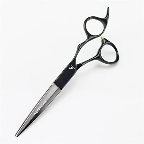 Професионални ножици за сечење на црна коса, ножици, 440C, бербер, бербер, бербер, ножици, алатки за ножици за слабеење, 6 инчи, за бербер/салон/дом/мажи/жени/деца/сетови