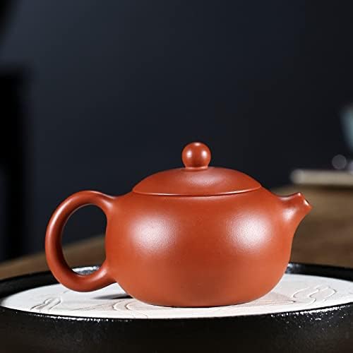 Виолетова чај од чај од чај од Zhуни Zhuni врежан божур богато xishi рачно изработено минџија чајник за посочни писма 紫砂 壶 具 朱泥 刻 牡丹富贵西施