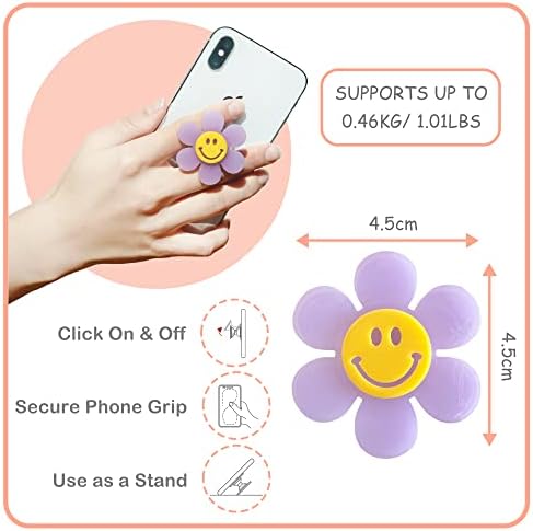 Грипонг Насмевка Цвет Проширлив Склопувачки Држач За Држач За Мобилен Телефон За Паметен Телефон Таблет Додаток За Мобилен Телефон