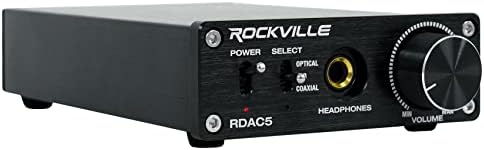 Rockville RDAC5B Dac Дигитален До Аналоген Конвертор USB/Оптички/RCA/Слушалки Засилувач