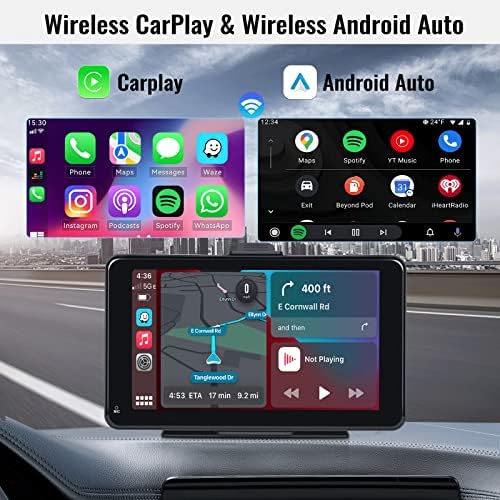 Безжичен Автомобилски Радио Приемник Со Apple Carplay И Android Auto, Пренослив Автомобил Стерео Со Екран На Допир Со APPLE Airplay Riror Link