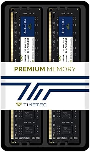Timetec 16GB КОМПЛЕТ DDR3L / DDR3 1600MHz PC3L-12800 / PC3 - 12800 Non-ECC Unbuffered 1.35 V/1.5 V CL11 2Rx8 Двојна Ранг 240 Pin