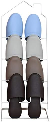 Zuqiee Мал решетка за складирање на чевли за складирање железо за складирање балкон бања целосно собрани 4 слоја, повеќеслојни едноставни
