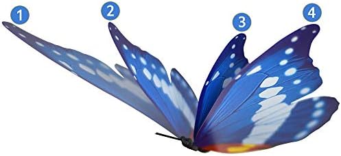 Џиновски Налепници За Ѕид Од Пеперутка Божиќен Декор, 3д Големи Сини Пеперутки Ѕидни Налепници За Магнетизам Отстранливи Украси За Домашна