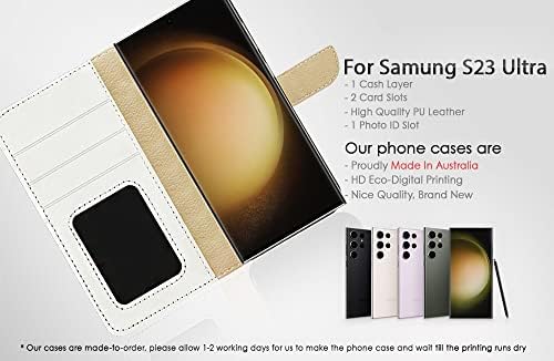 За Samsung S23 Ultra, За Samsung Galaxy S23 Ultra, Дизајниран Флип Паричник Телефон Случај Покритие, А24583 Сирена