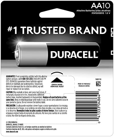 DURMN1500B10Z - Duracell CopperTop Алкални Батерии w / Duralock Моќ Зачувување Технологија