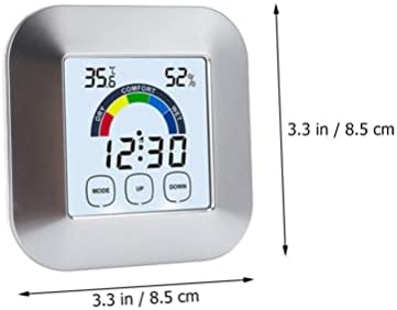 Ханабас на допир на екранот на допир хигрометар домашен мерач на влажност на температурата со индикатор за удобност на воздухот