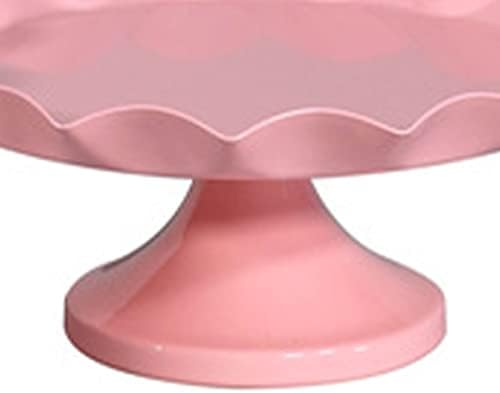 Торта Дисплеј Стојат, Избришете Чистење Пондерирана База Розова Десерт Плоча Држач Стабилна Минималистичка Рамна Површина За Свадби За Овошје