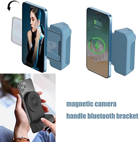 Рачка со магнетна камера Bluetooth заграда, 3 во 1 држач за држачи на држачи, заградување на магнетна камера за заграда со фото -заграда
