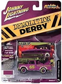 Камион за влечење на камион Chevy Chevy, Matte Purple - Johnони Молња JLSP209-1/64 Scale Diecast Car