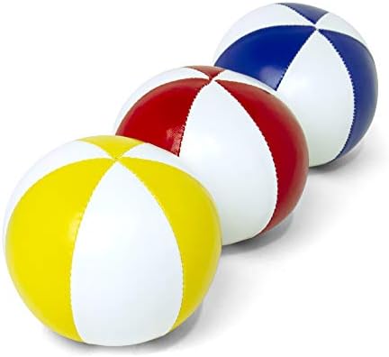 Glofx Juggling топки [Пакет од 3] За почетниците на напредните жонглери - без дизајн на отскокнување - издржлив пондериран комплет