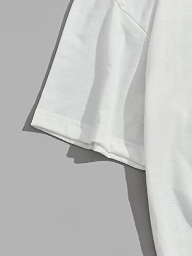 Машка облека за мажи со 2 парчиња облека од 2 парчиња, печати во боја блок и шорцеви за влечење