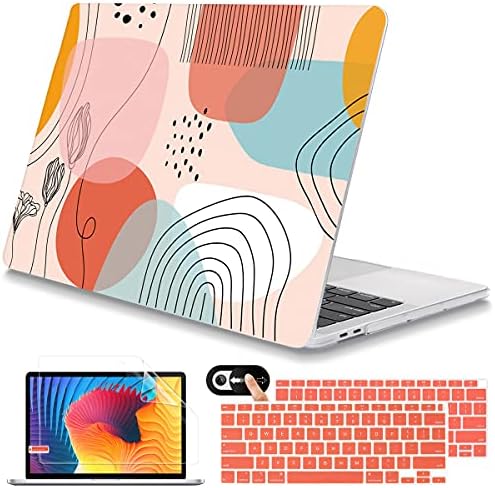 Mektron M1 A2337 A2179 A1932 за MacBook Air 13 Inch Case 2021 2020 2019 2018 Објавување со Retina Display & ID на допир, печатена