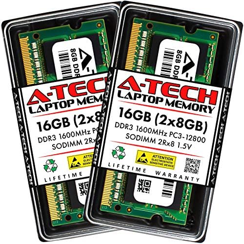A-Tech 16gb Комплет Меморија RAM МЕМОРИЈА За Acer Aspire V15 V3-575-50TD-DDR3 1600MHz PC3 - 12800 NON ECC SO-DIMM 2rx8 1.5 V-лаптоп