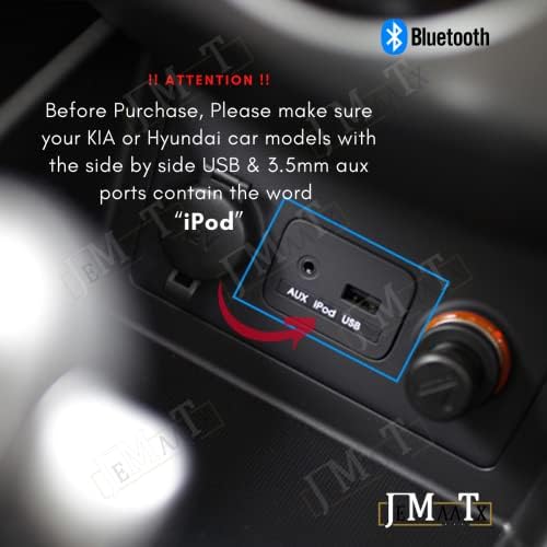 Џимат Хјундаи Bluetooth Адаптер 5.0 За Kia AUX Музика Аудио Предавател стерео Џек 3.5 мм USB iPhone iPad Паметен Телефон Андроид Телефон