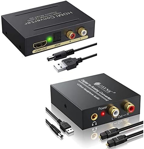 eSynic 4K HDMI Аудио Екстрактор &засилувач; 192khz Оптички КОНВЕРТОР RCA
