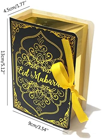 10 парчиња курански облик на книга Еид Мубарак боксерски кутии ислам рамадан кутии за подароци чоколади колачиња за пакување кутија за подароци