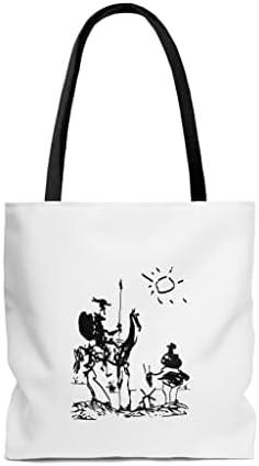 Пабло Дон естетска пикасо тоте кихотска торба за жени и мажи торбички торбички торбички училишни торби за рамо на рамената торба за еднократно