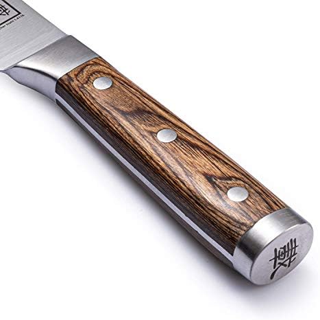 zayiko комунални нож сечилото I 5-инчен остар кујнски нож и професионален готвач нож од германски челик пака дрво и подарок кутија, Серија Изуми