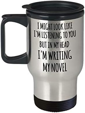 Авторски подароци авторски кригла книжевен писател во мојата глава го пишувам мојот роман изолиран патување кафе -шолја за кафе, авторски