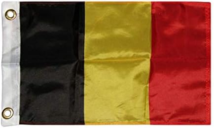 Трговски ветрови 12x18 12 x18 Земја на Белгија Брод со моторцикл знаме Громити Премиум отпорен