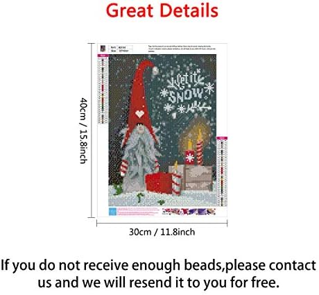 DIY 5D Божиќно дијамантски комплет за сликање, Ccozn Божиќен снег Дедо Мраз Дијамант Комплет за сликање целосна вежба Дијамант Сликарство