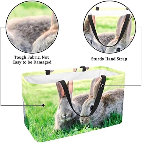 Кошар за еднократно шопинг Велигденски зајаци преносни преклопни пикник намирници кеси за перење алишта за торба за торба за