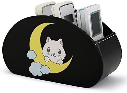 Организатор на кутии за далечински управувач со мачка со месечина со мачки, со 5 оддели за канцеларија за десктоп