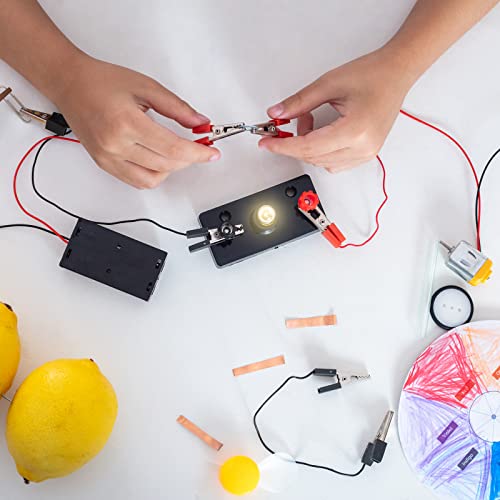 Експеримент За Електрично Коло Меканиксити Постави Самостојни Материјали, 10 парчиња 1,5 V E10 Светилки, 1 парчиња Case Кутија За Батерии,