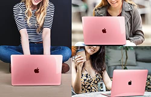 ЦИСУК За Macbook Air 13 Инчен Случај Розова, Пластична Тврда Обвивка Со Капак На Тастатурата И Заштитник На Екранот За Macbook