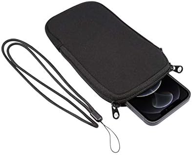 Телефонска торбичка Неопрена Телефонски ракав, 5,4 инчи Универзална мобилна торбичка за торбичка мобилна торба со патент за iPhone 12 Mini, SE