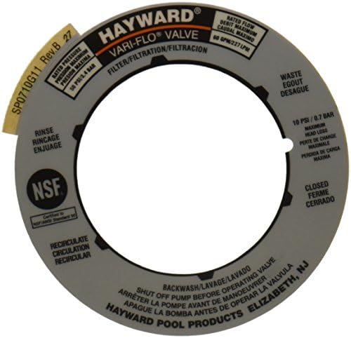 Замена на етикетата Hayward SPX0710G За замена на плочата за етикети за вентили за филтрирање на Hayward и песок