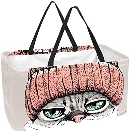 Кошар за еднократно шопинг, животински мачки, преносни преклопни пикник намирници, торбички за торбички за торбички за перење
