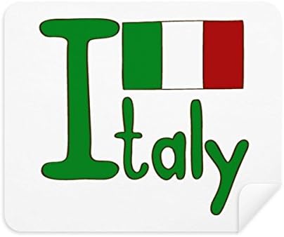 Национално Знаме на италија Зелена Шема За Чистење Крпа За Чистење Екран 2 парчиња Велур Ткаенина