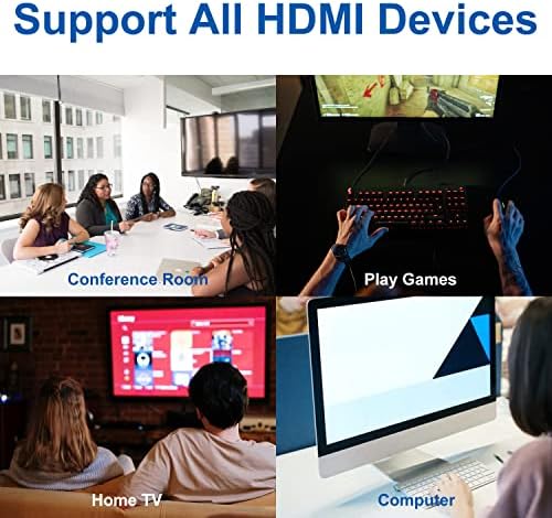 SHD HDMI Кабел, HDMI 2.0 HDMI Кабел СО Голема Брзина 18gbps Поддршка 4K 3D 1080p Етернет Аудио Враќање CL3 Номинални Позлатени