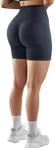Ruuhee жени беспрекорни задникот на задник контура јога кратки 5 високи тренинзи за вежбање на половината за велосипедисти