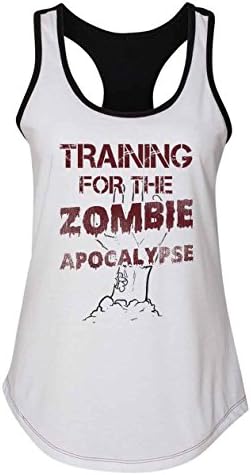 Мали кошули на Royaltee женски смешни резервоари на врвови -Обука за зомби апокалипса Ројалти Zombie Lovers Burts