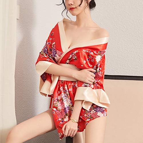Ettkia Petite Pant Suits for Women Fresty Svend Print костум жени цветни облеки со двојна кимоно дама бањарка
