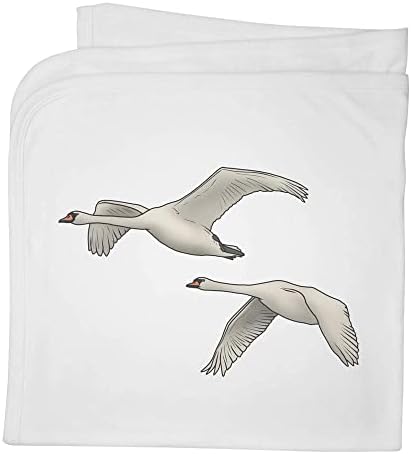 Azeeda 'Flying Swans' Памучно бебе ќебе / шал