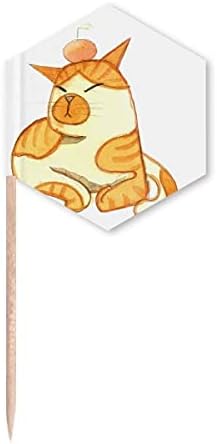 Сликарство Миаоџи Акварел Портокалова Мачка Чепкалка За Заби Знамиња Кекси Избира Забава Прослава