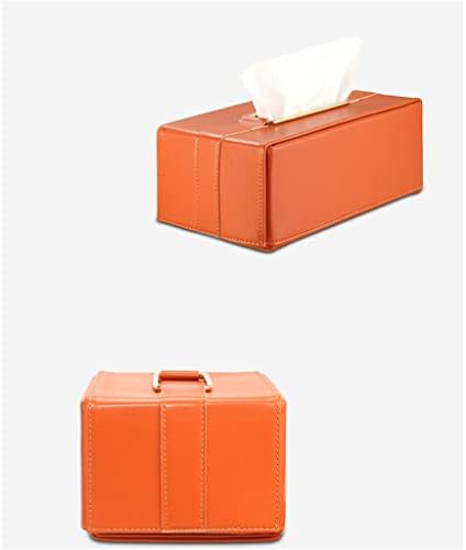 Десктоп кожа од орев, домашна дневна соба спална соба портокалова кожна ткиво кутија за пумпање хартија кутија