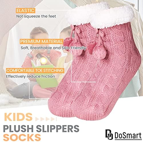Детска момчиња Девојки чорапи Детчиња деца Анти-лизгање зимско меко густо пријатно пријатно пријатно руно-обложено термички божиќни