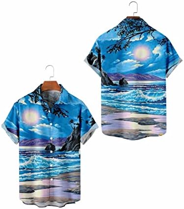 Момци маички маички памучни памучни oem Брза суво кошула Сублимација печатена цветна кошула фенси удобен одмор плажа