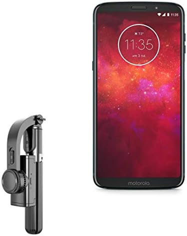 Штанд на Boxwave и монтирање компатибилен со Motorola Moto Z3 Play - Gimbal SelfiePod, Selfie Stick Extendable Video Gimbal стабилизатор за Motorola