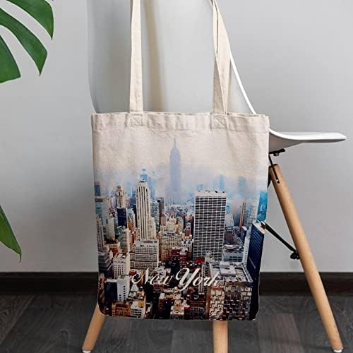 Yorkујорк платно торба град домашна торба за патишта Огромна торба за подароци пријателски за животната средина, нула отпад Подарок