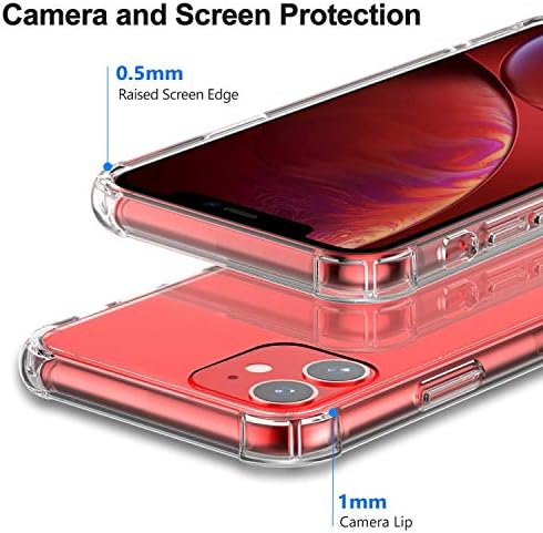 Случај на iPhone 11 на шамо, Кристално Јасен Капак За Апсорпција На Удари Против Гребење, Tpu Браник со Засилени Агли
