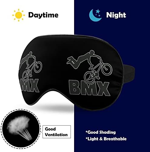 БМХ Велосипед Смешна Маска За Очи За Спиење Мека Покривка За Очи Со Врзани Очи Со Прилагодлив Ремен Ноќна Сенка За Очи За Мажи Жени