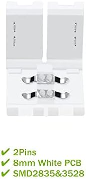 Lightingwill 10pcs пакет лента за да се собере несакана гаплена лемерка Snap down 2pin спроводникот LED лента за лента за ширина