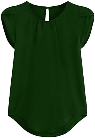 Женски краток ракав лабава обична маичка мода лето лето женски обични женски тркалезни маици женски кошули